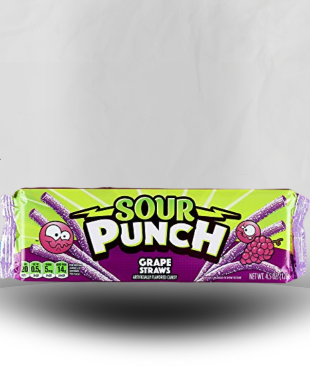Sour punch grape straws