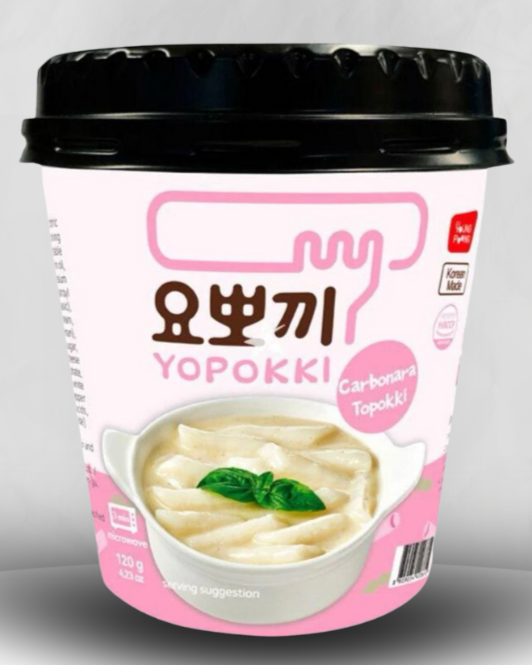 Yopokki Instant Rice Cake Cup (Carbonara Flavour)