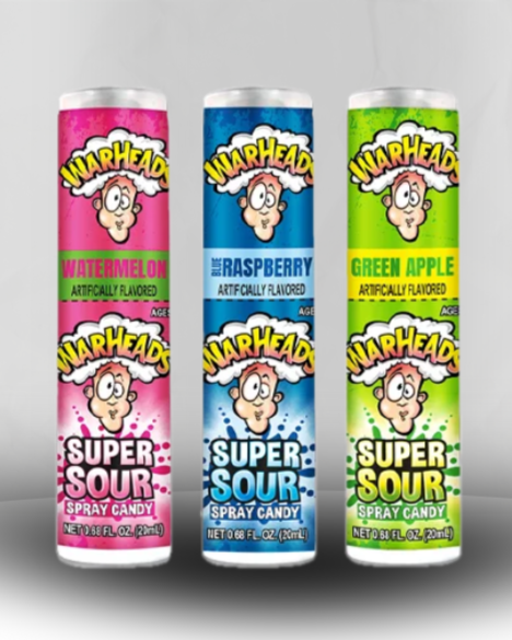 Warheads super sour spray candy