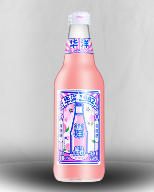 Hua Yang Sparkling White Peach & Sakura Juice